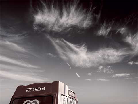 Ice Cream van - from the book A Wider View Bexhill-on-Sea by photographer D Charles Mason.